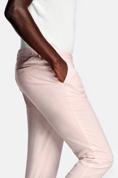 light pink stretch cotton men's trousers | MR MARVIS