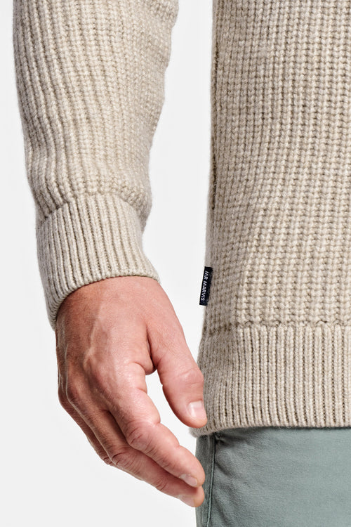 beige men's knitted jumper | MR MARVIS