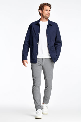 Oysters * The Cords grey ribbed corduroy fabric men's trousers | MR MARVIS