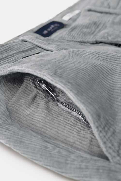 grey ribbed corduroy fabric men's trousers | MR MARVIS