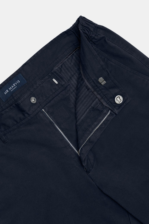 black blue heavy stretch cotton men's trousers | MR MARVIS