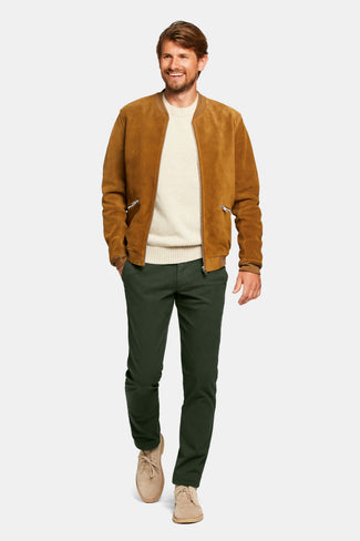 dark green heavy stretch cotton men's trousers | MR MARVIS