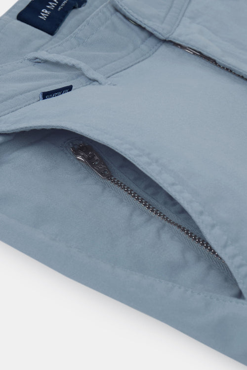 grey blue stretch cotton men's trousers | MR MARVIS