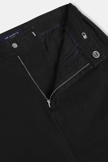 black stretch cotton men's trousers | MR MARVIS