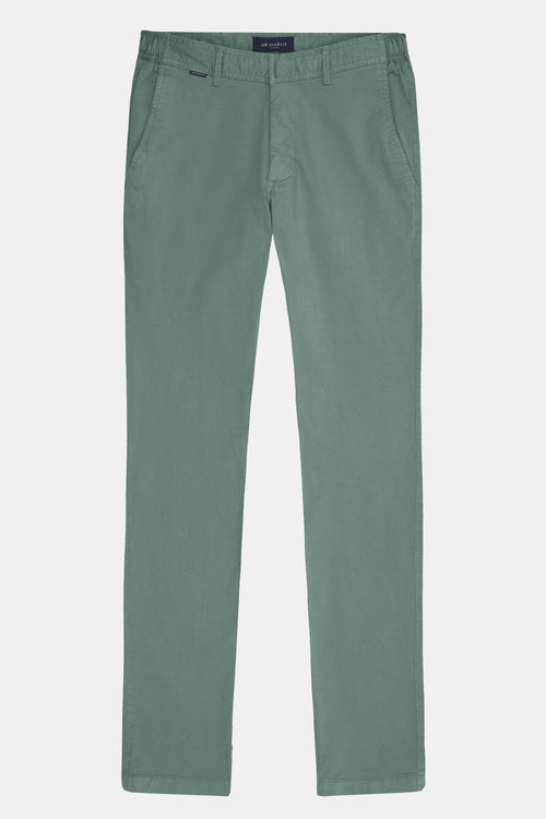 mid green stretch cotton men's trousers | MR MARVIS