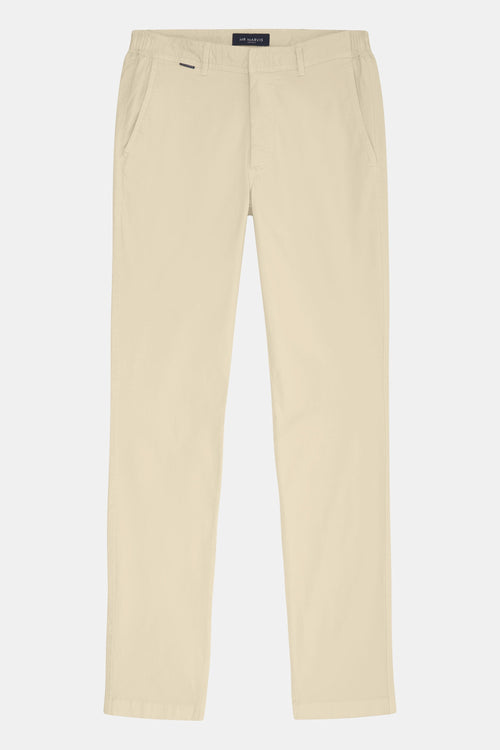 beige stretch cotton men's trousers | MR MARVIS